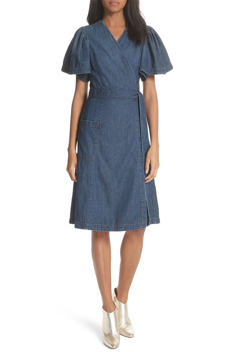 best denim dresses 2018 28 Best Denim Dresses: Mini, Midi & More
