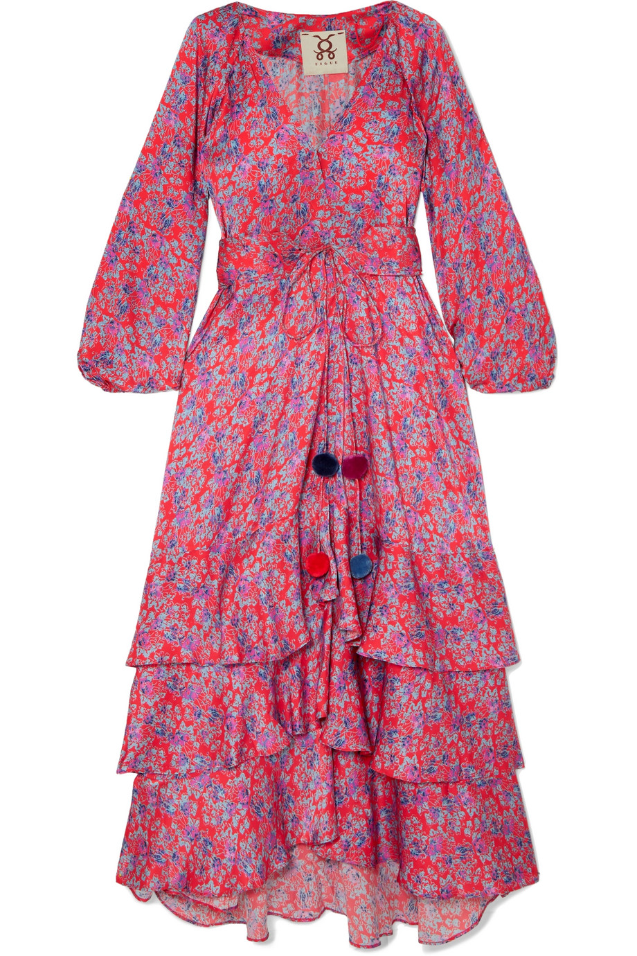 Meghan Markle Wears a Pink Ruffled Dress with Pom-Poms by Figue in