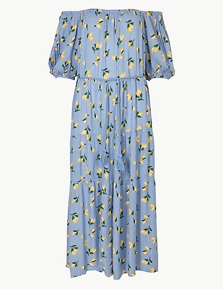 meghan markle blue and white floral dress Azuleijos