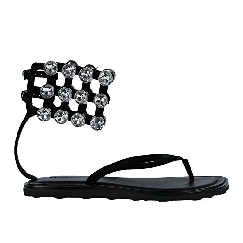 Onsoyours Donna Sandali Zeppa Estate Punta Tonda Clip Toe Infradito con Strass Fiore Fiocco Gioiello Fondo Spesso Spiaggia Sandali Infradito da Plateau A Rosa 42 EU