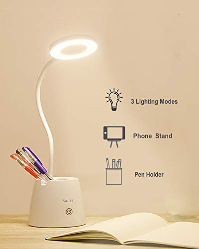 Luce Anti Affaticamento Occhi GlobaLink Lampada Da Scrivania USB - 26cm, 3 Temperature Colore, 10 Livelli Luminosità Illuminazione Led Regolabile - 5