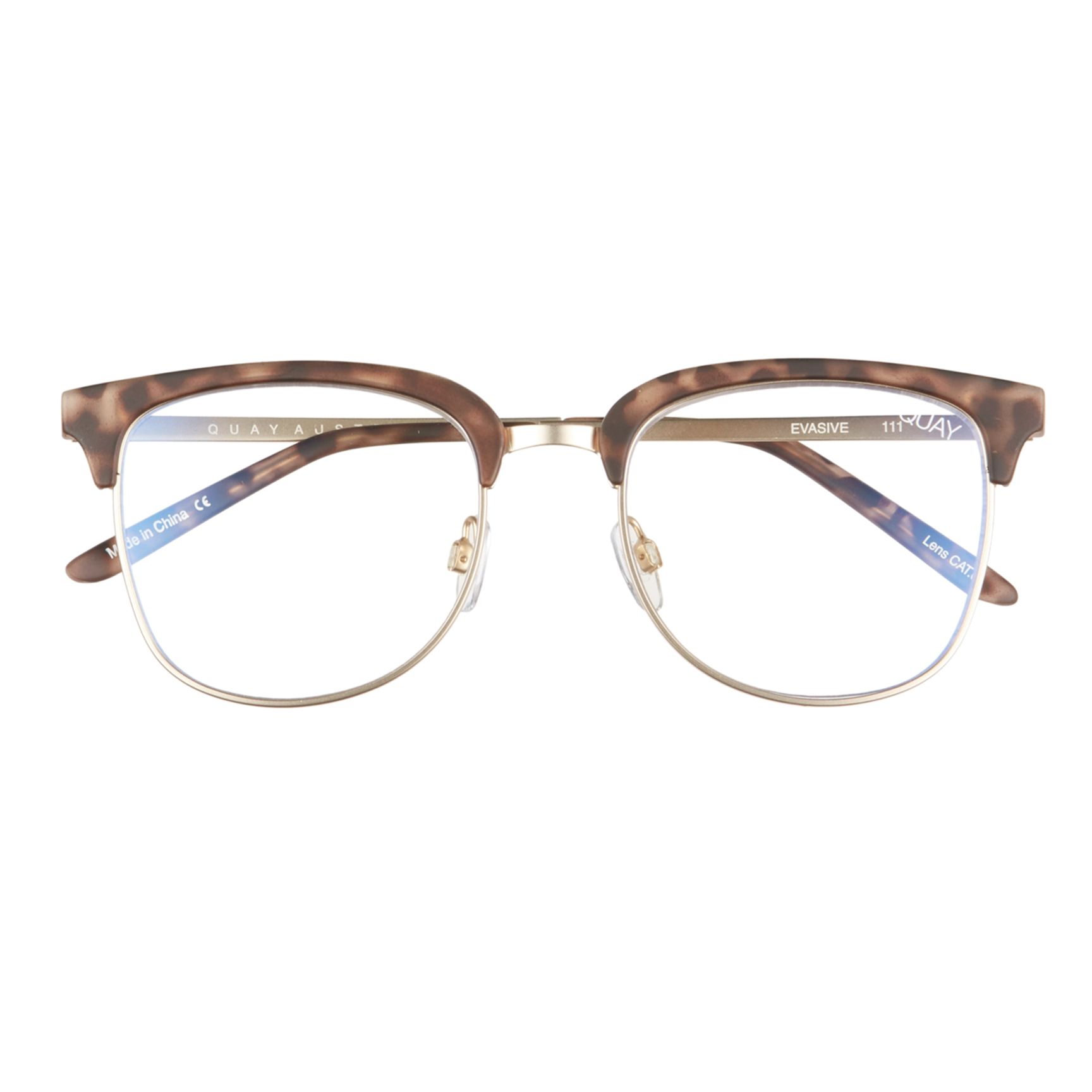 QUAY Blue Light Glasses Tortoise Cat Eye Trendy Screen Protection Chic Frames Quay Touch Base Tort Blue Light Blocker – sunglass-culture main image 2