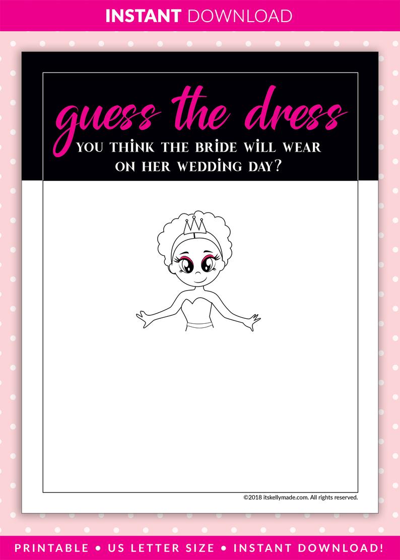 where can i buy bridesmaid dresses near me Bridal Shower Party Games Printable, Bachelorette Party Ideas  Scribbled  LLC