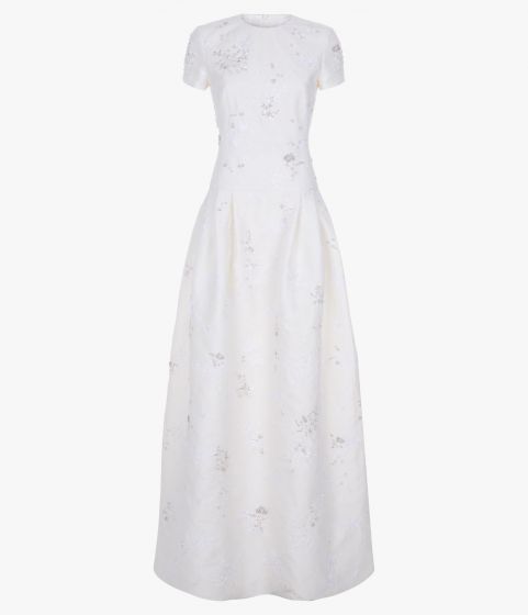 dolce white lace dress Dolce broderie anglaise crochet embroidered cotton midi dress main image 0