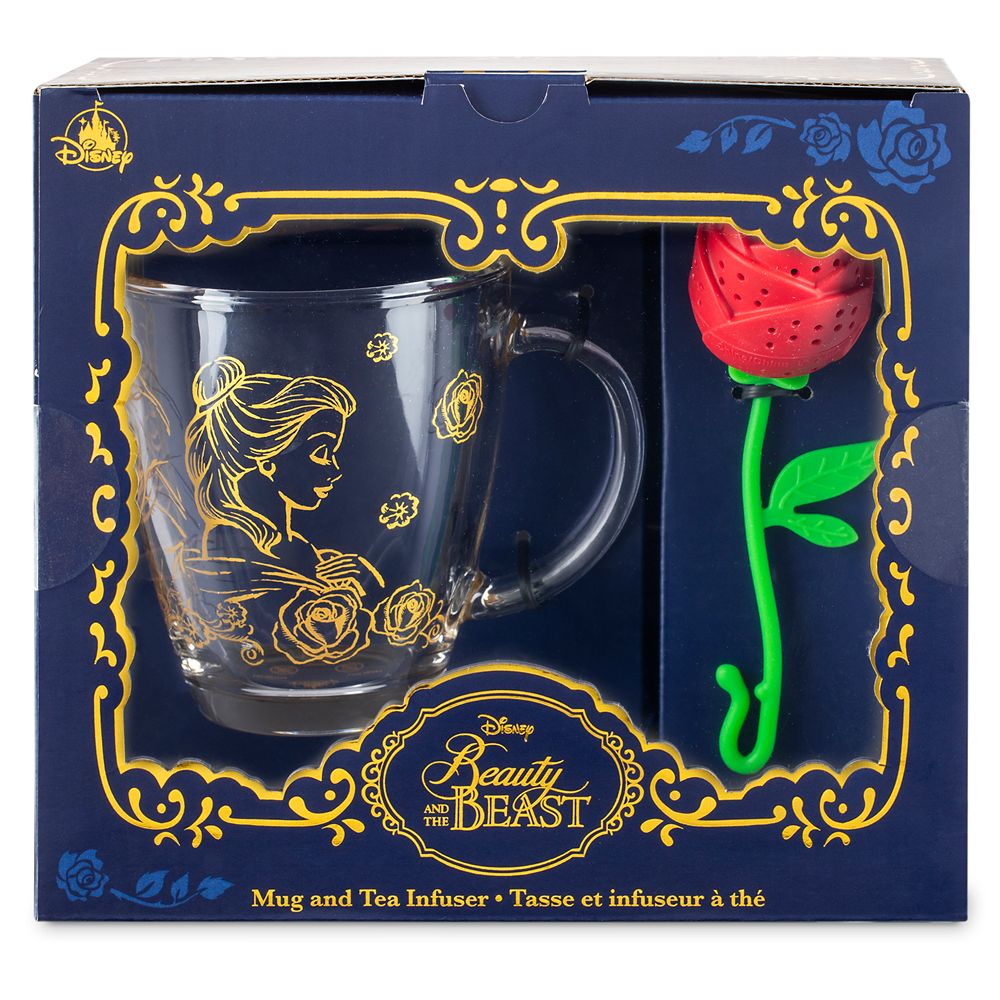 This 'Beauty And The Beast' Mug Includes A Rose Tea Infuser
