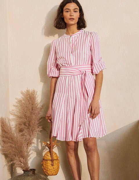 knee length dresses for ladies Metallic Multi Stripe Dress-Metallic Multi Stripe main image 0