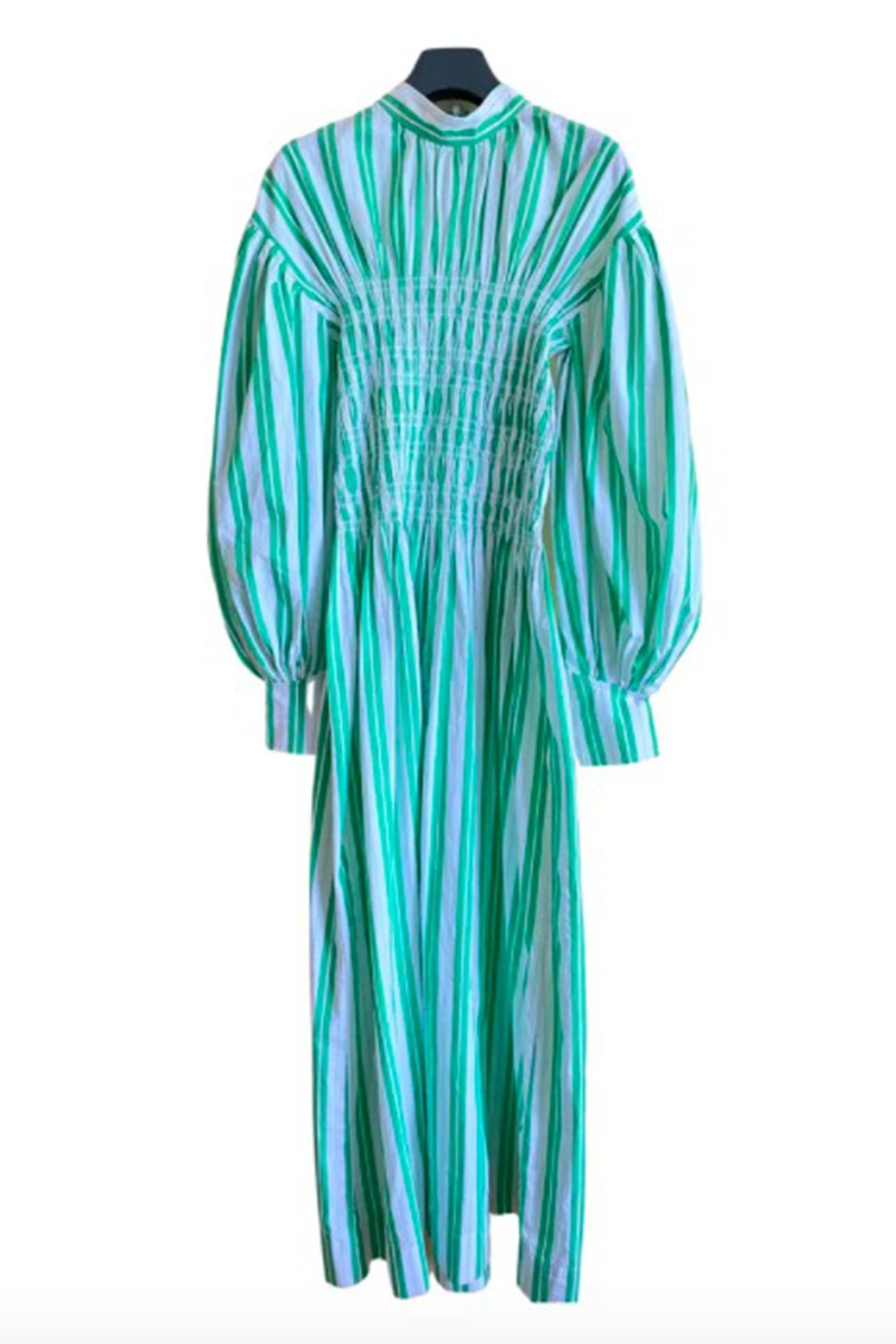 slim fit dress slacks GANNI TIE-DYE PRINT MAXI DRESS