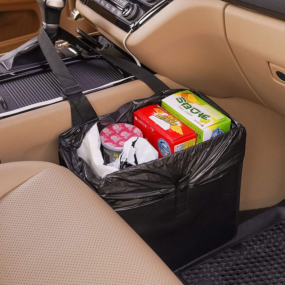 Witaxima Upgraded Extra Large Car Seat Organizer Backseat With 3 Storage Pockets, Multipurpose Car Organizer Hanging Car Trash Bag Can Premium PU - View #10