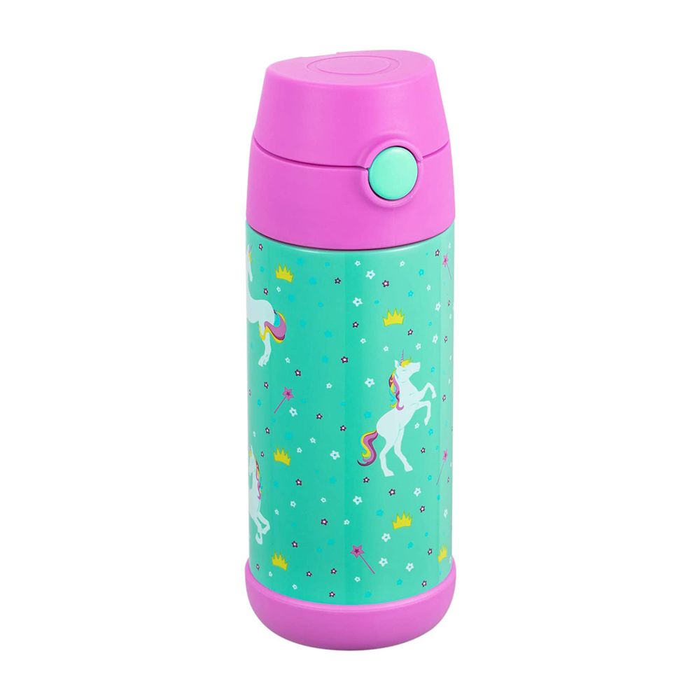Unicorn Drink More Water Collapsible Water Bottle for Girls Kids 1 Children's water bottle - Unicorn (stainless steel with straw, 500ml) |  ﻿Rex London