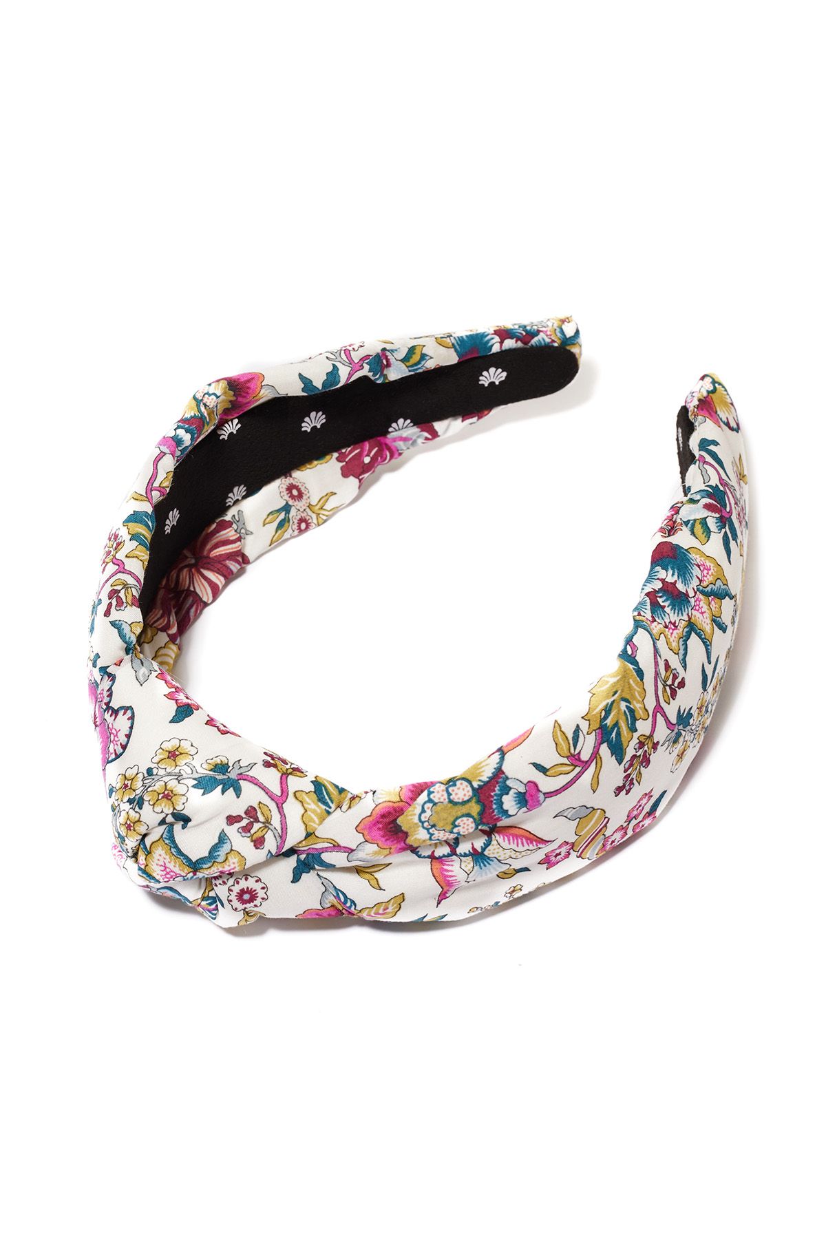 Lele Sadoughi x Liberty Embellished Floral Headband in Teal & Multicolor Gems WATER LILLIES THE MET X LELE MONET EMBELLISHED KNOTTED  main image 4