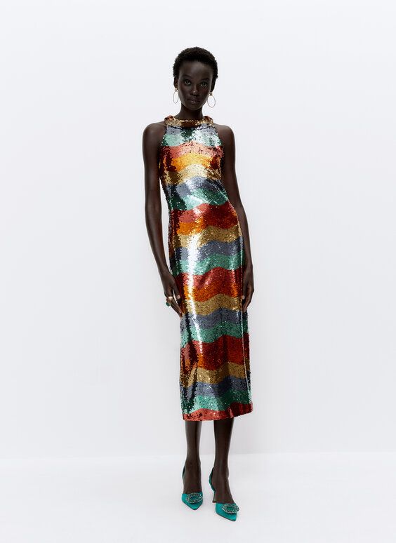 Vestidos Midi Vestido Cuero Uterque Uterque Vestidos Rebajas En