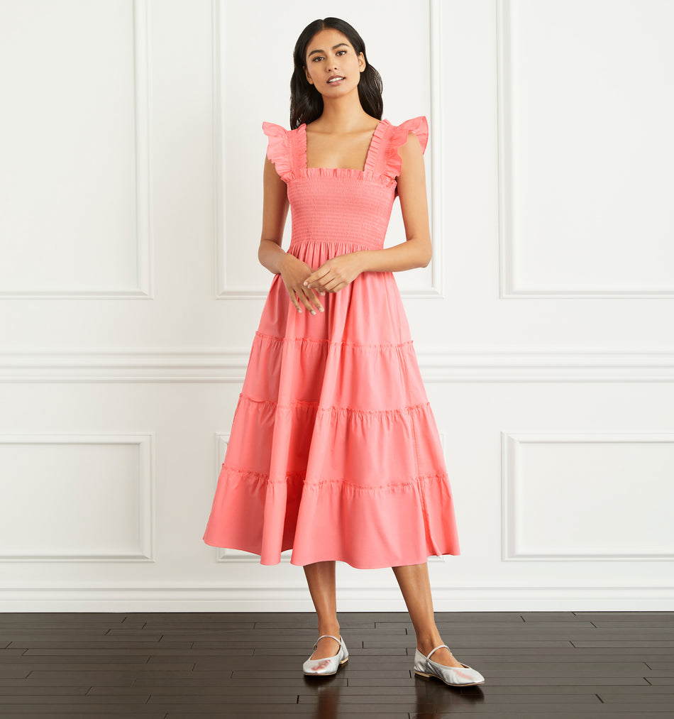 open lace back dress Red Ticking Stripe Ellie Nap Dress