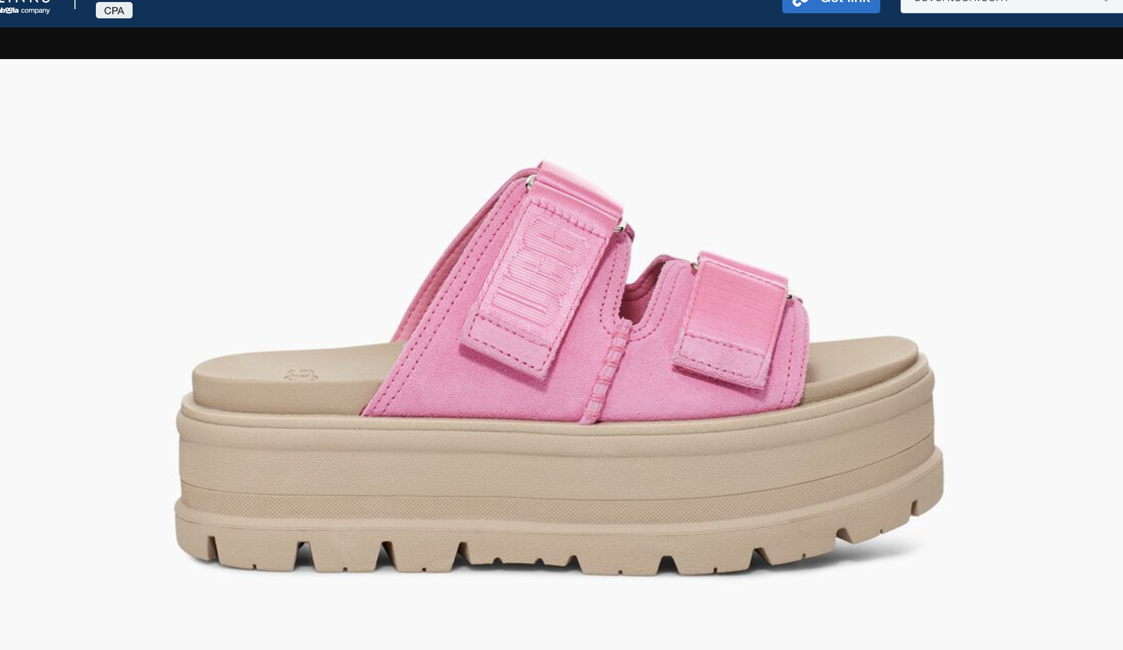 Ugg Pink Ugg Clem Sandal UGG Clem Suede Platform Slide Sandals