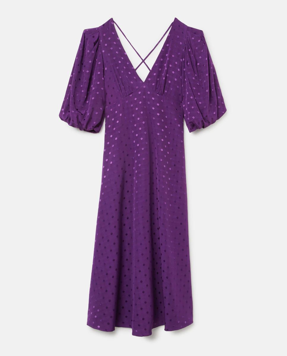 Moda Formula Joven Vestido Lunares VESTIDO AZUL CON LUNARES MANGA