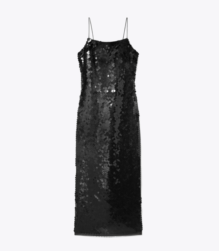 tory burch black sequin dress Tory Burch Women's Sequin Slip Dress in Dark Scarlet, Size 12