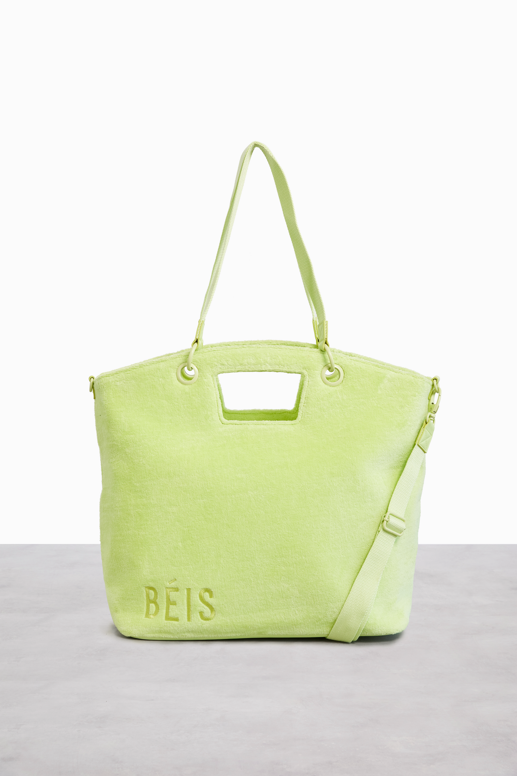 BÉIS Lime Green Terry Cloth Backpack Bancroft Backpack - Featherweight | Vera Bradley main image 3