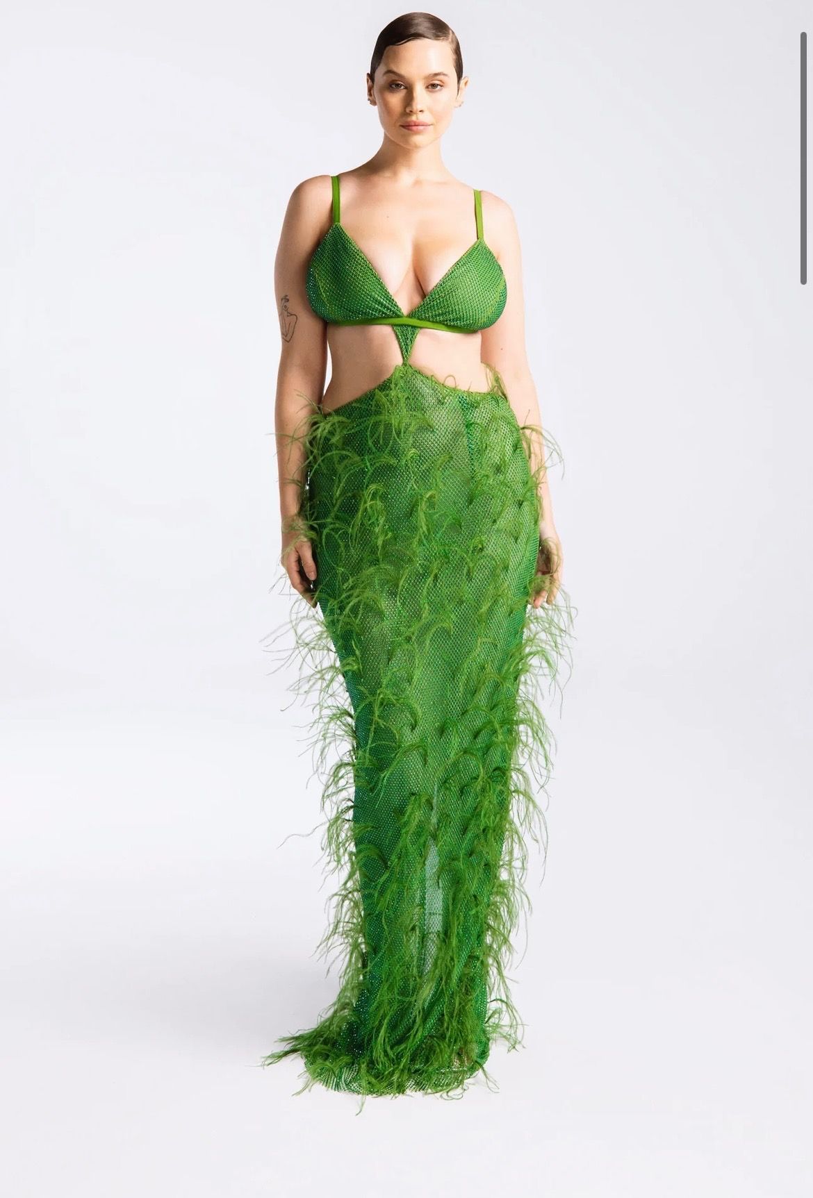 hanifa green dress Mina Tassel Knit Gown XS / Ocean Blue