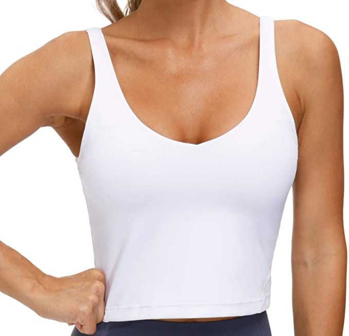 THE GYM PEOPLE Dames Racerback Workout Tanktops Slim Fit Zachte Mouwloze Yoga Shirts, Wit, M