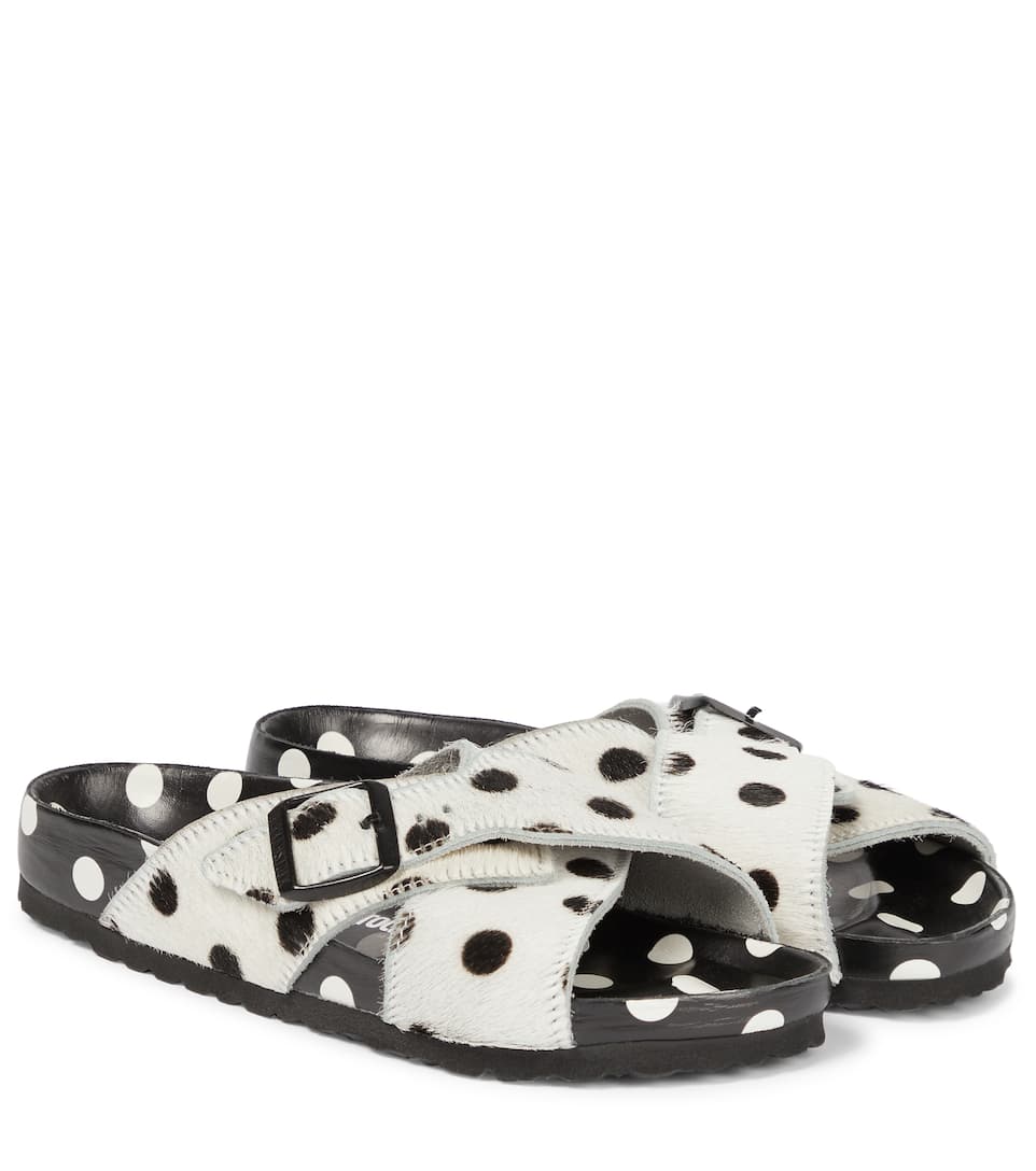 MANOLO BLAHNIK × Birkenstock◆ Rodra polka-dot MANOLO BLAHNIK × BIRKENSTOCK Rodra Polka Dots White Black
