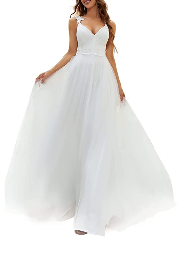 open lace back dress 20 Gorgeous Wedding Dresses You Won't Believe You Can Get On Amazon main image 1