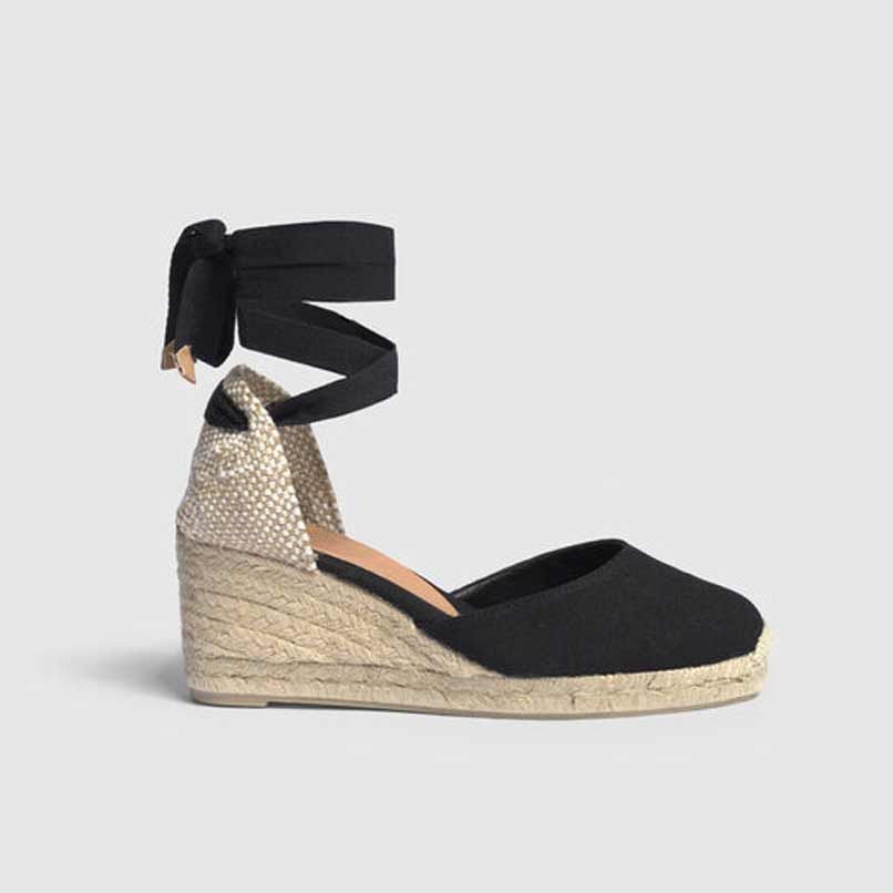 Reina Letizia Alpargatas De Moda Esparto Sandalias Planas