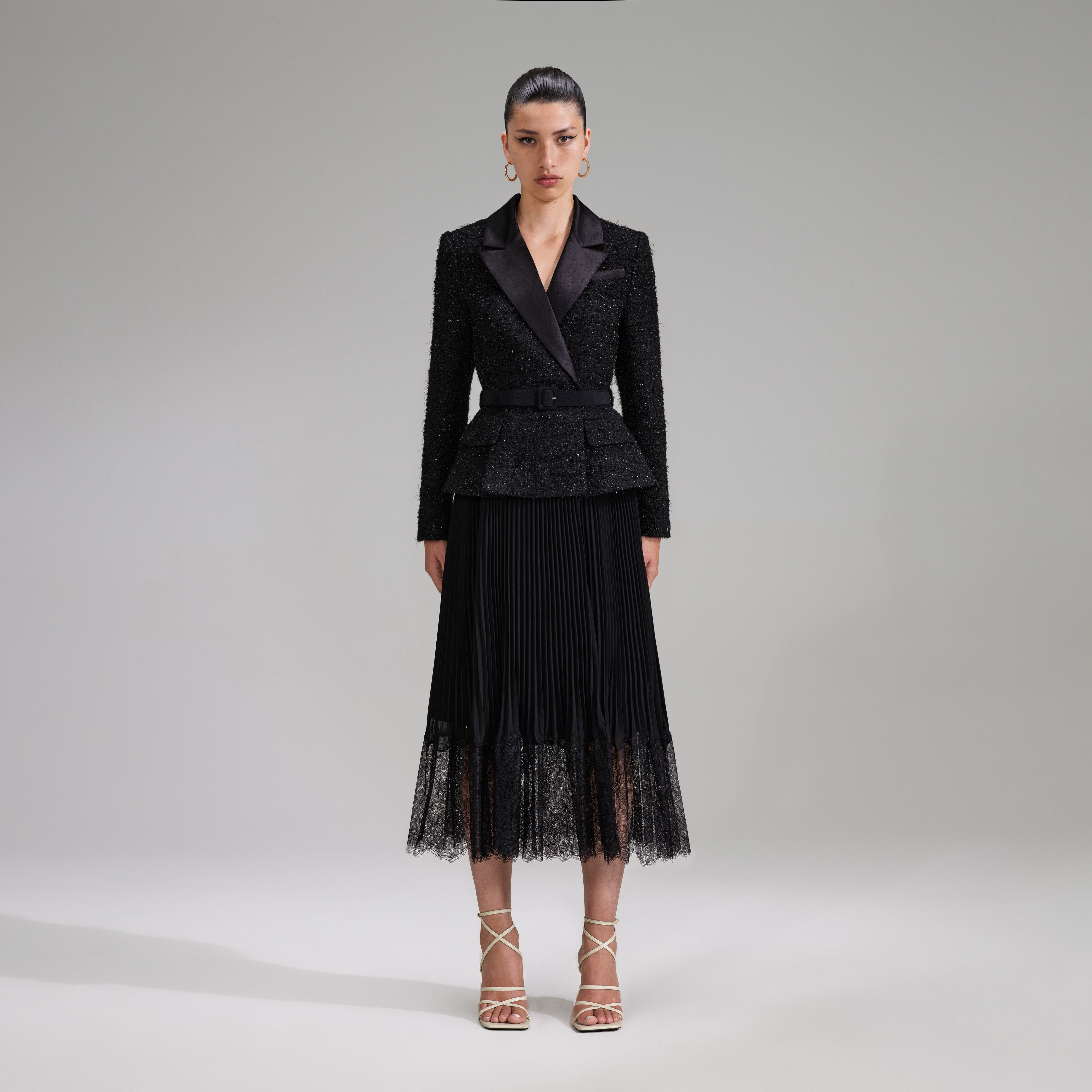 strapless open back dress Lady Black Tie - Beatrice Gown - A-Line Dress with Draped Cowl Back