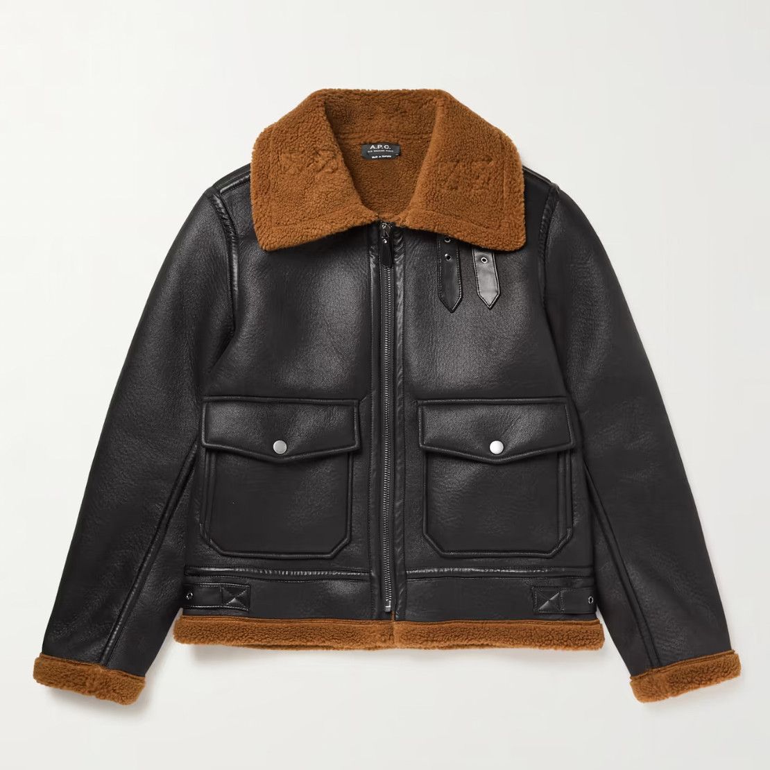 Reversible Leather Jacket Saint Laurent Shearling Bomber Jacket