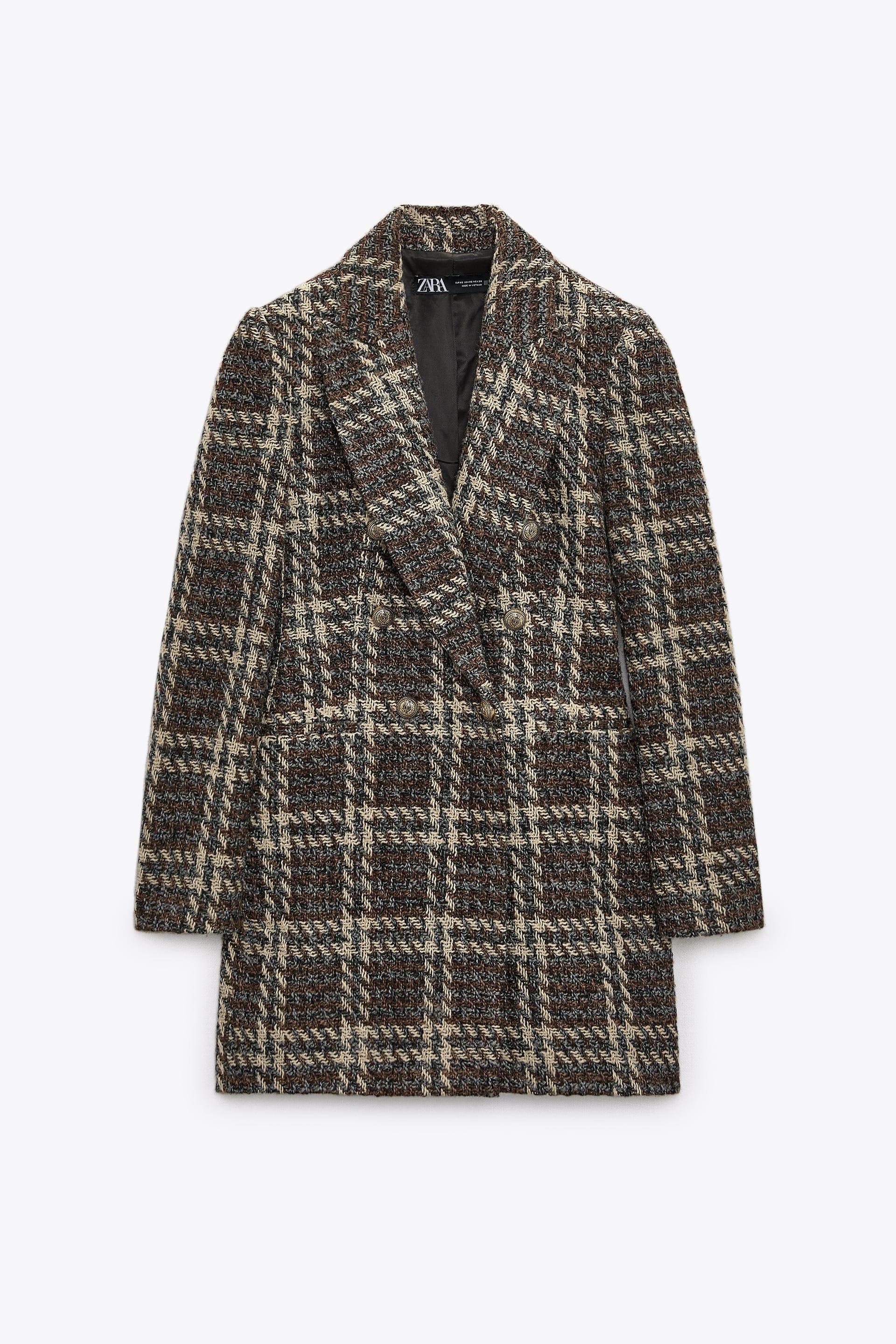 Clothing Abrigos De Cuadros Mujer Zara Chaqueta Cuadros Vichy Zara