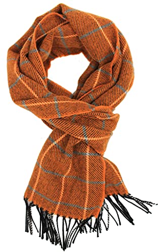 Sciarpa Uomo Invernale Motivo Quadri - Cotone Morbido Come Cashmere 180cm