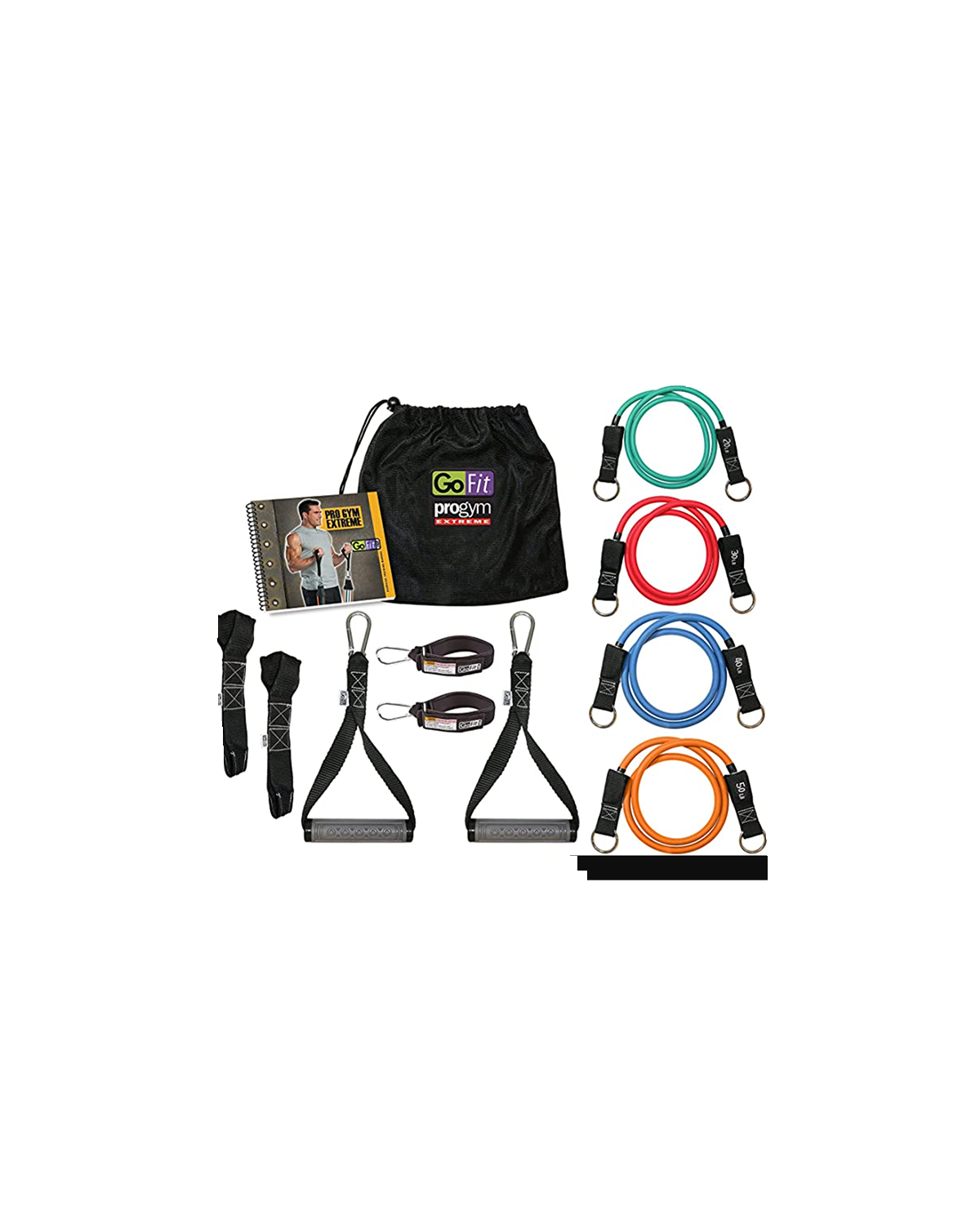 Fabric Resistance Bands With Handles 120lb Non-Slip Exercise