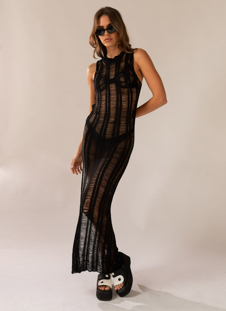kaia gerber sheer dress Kaia Gerber's Naked Dress Is All Black Mesh With Strategic Embroidery