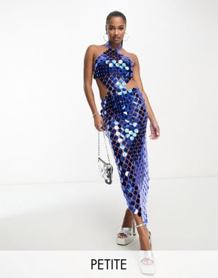 Hailey Bieber is a Mermaid Princess in an Aqua Blue Fish Scale Mini Dress