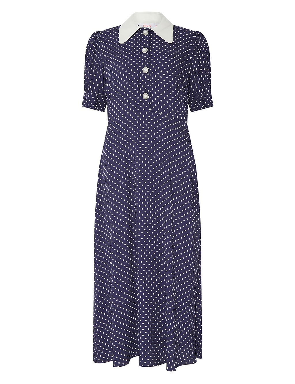green emerald velvet dress Rihoas Women's Polka Dot Tie-Neck Midi Dress, Green / XL