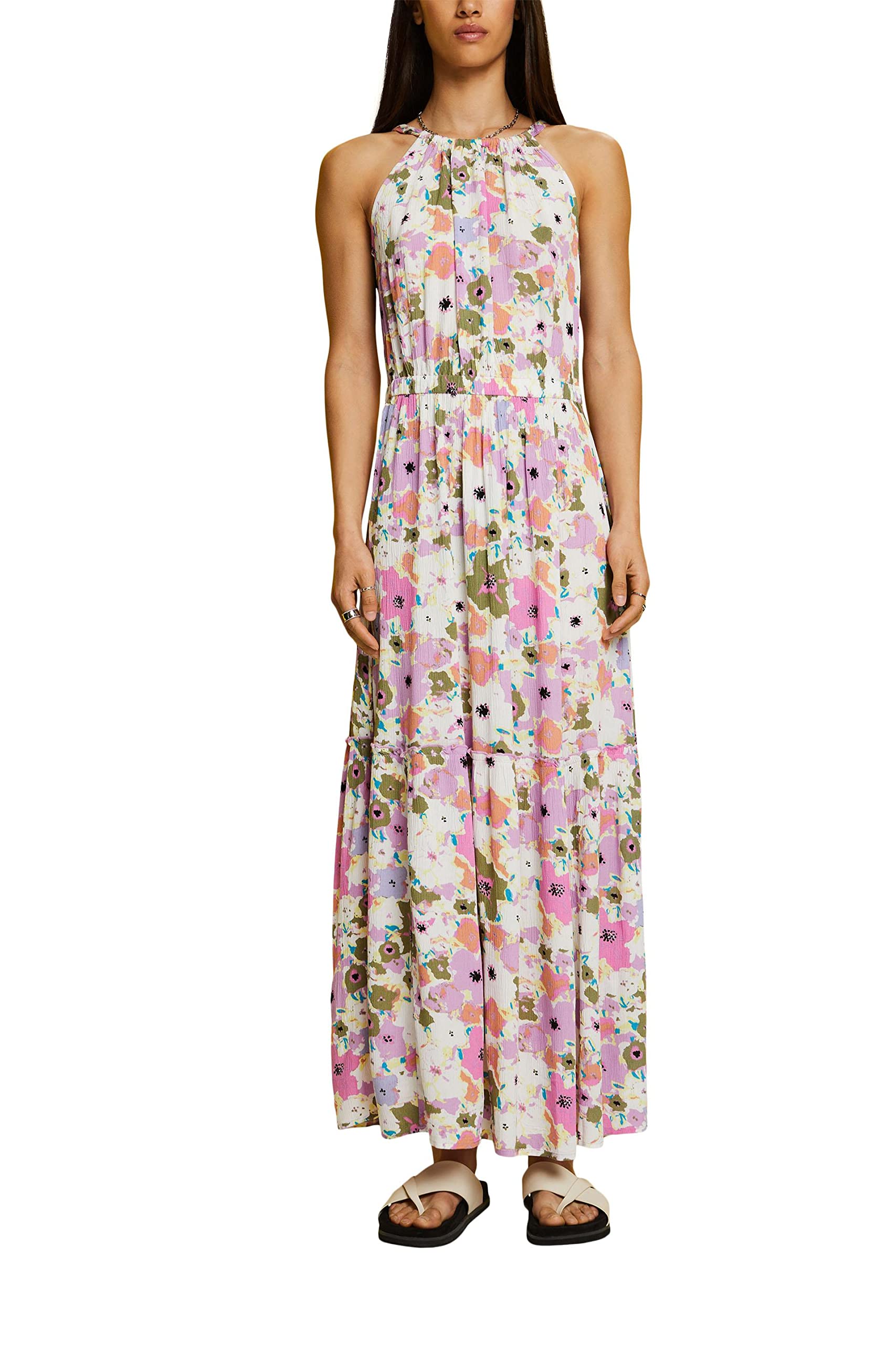 Tie Dye Pull And Bear Vestido Azul Flores Tie Dye Vestido Largo Sales