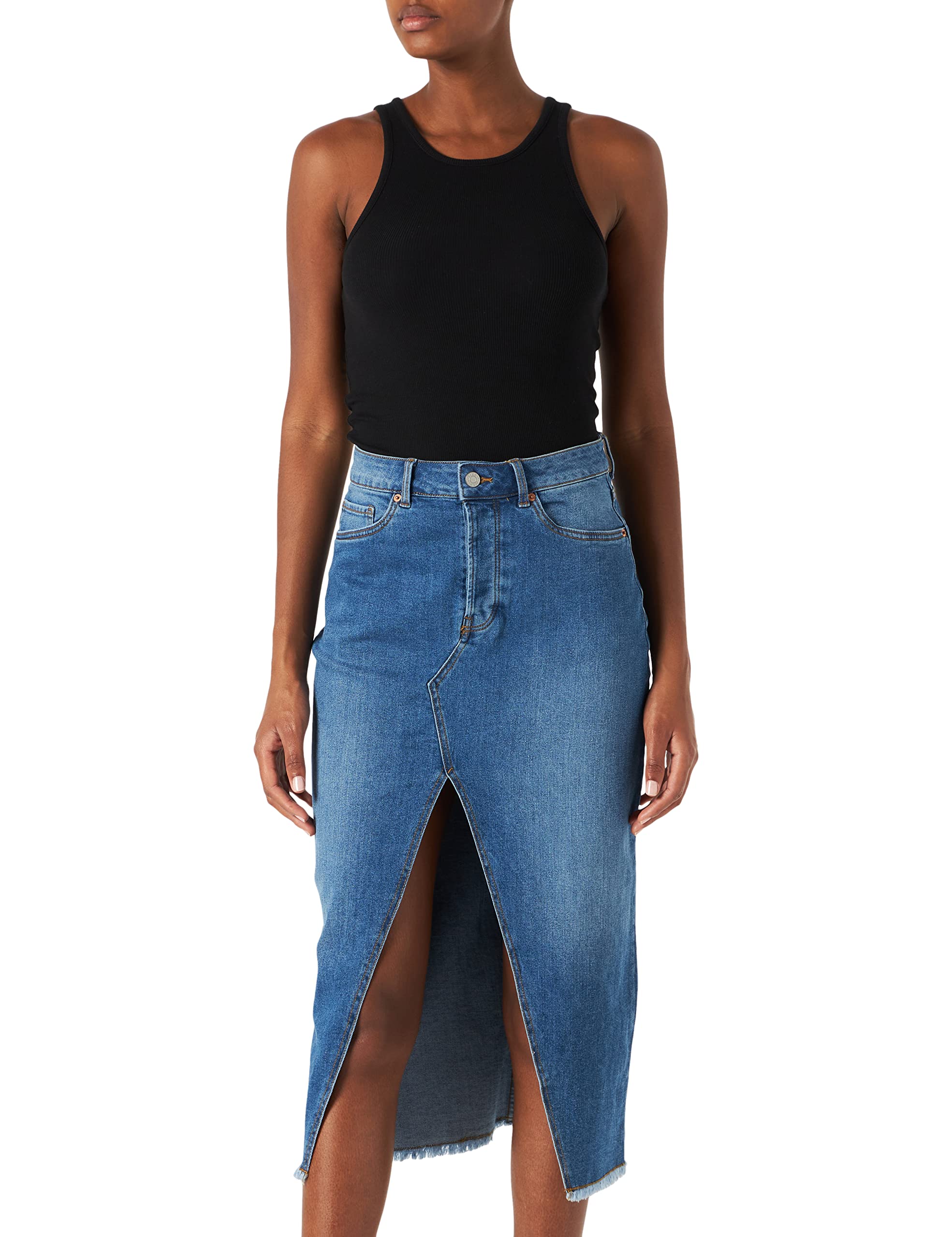 Combinar Falda Midi Falda Vaquera Con Botas Marta Sánchez Combina