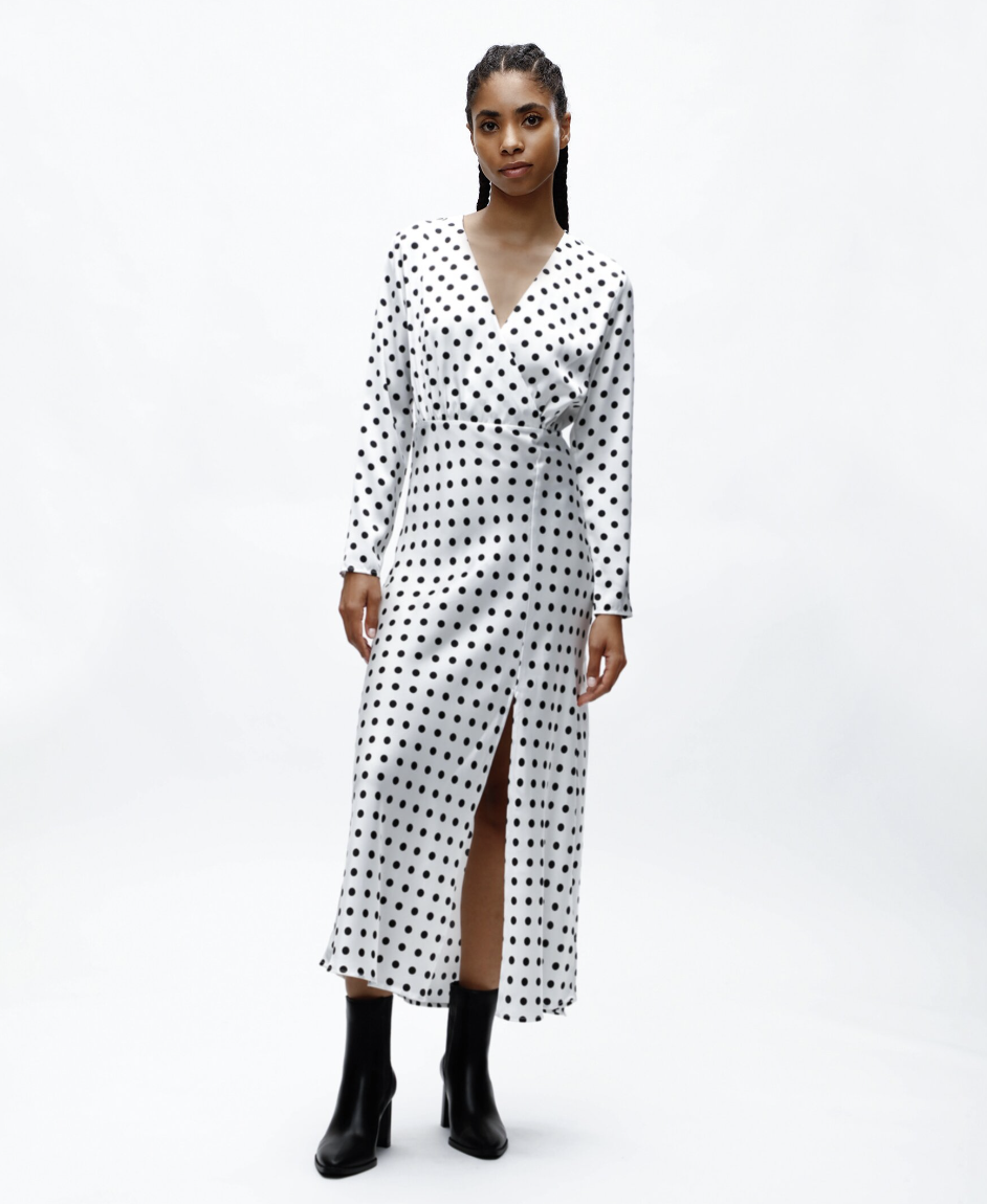 Lefties Vestido Negro Lunares Vestidos Lefties Vestido Corto