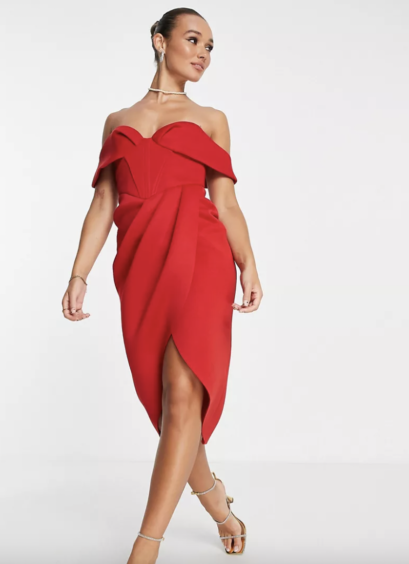 open lace back dress Hailey Strapless Dress