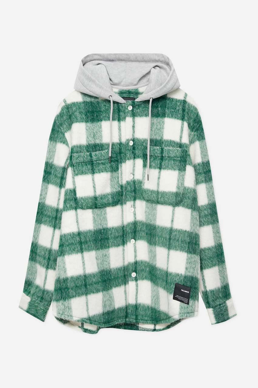 Capucha Sobrecamisa Cuadros Acolchada Sobrecamisa Acolchada