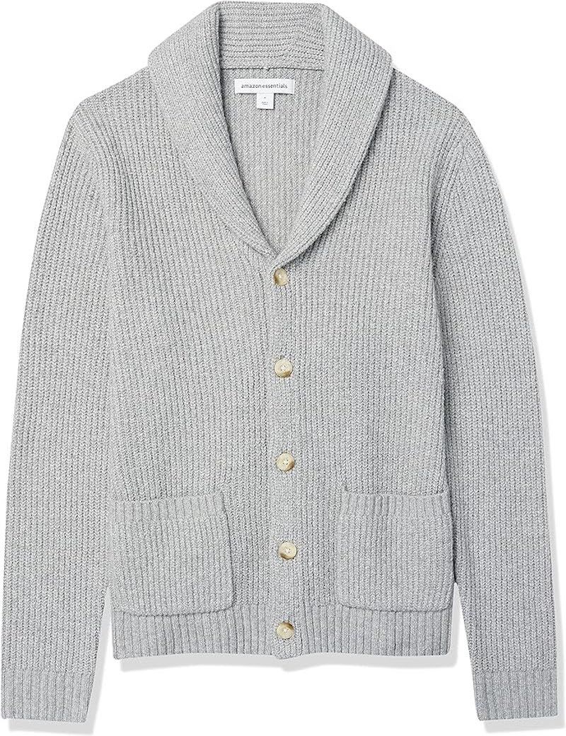 Sherpa Sweater Men Mens Cream CABLE KNIT Funnel Neck Zip Cardigan