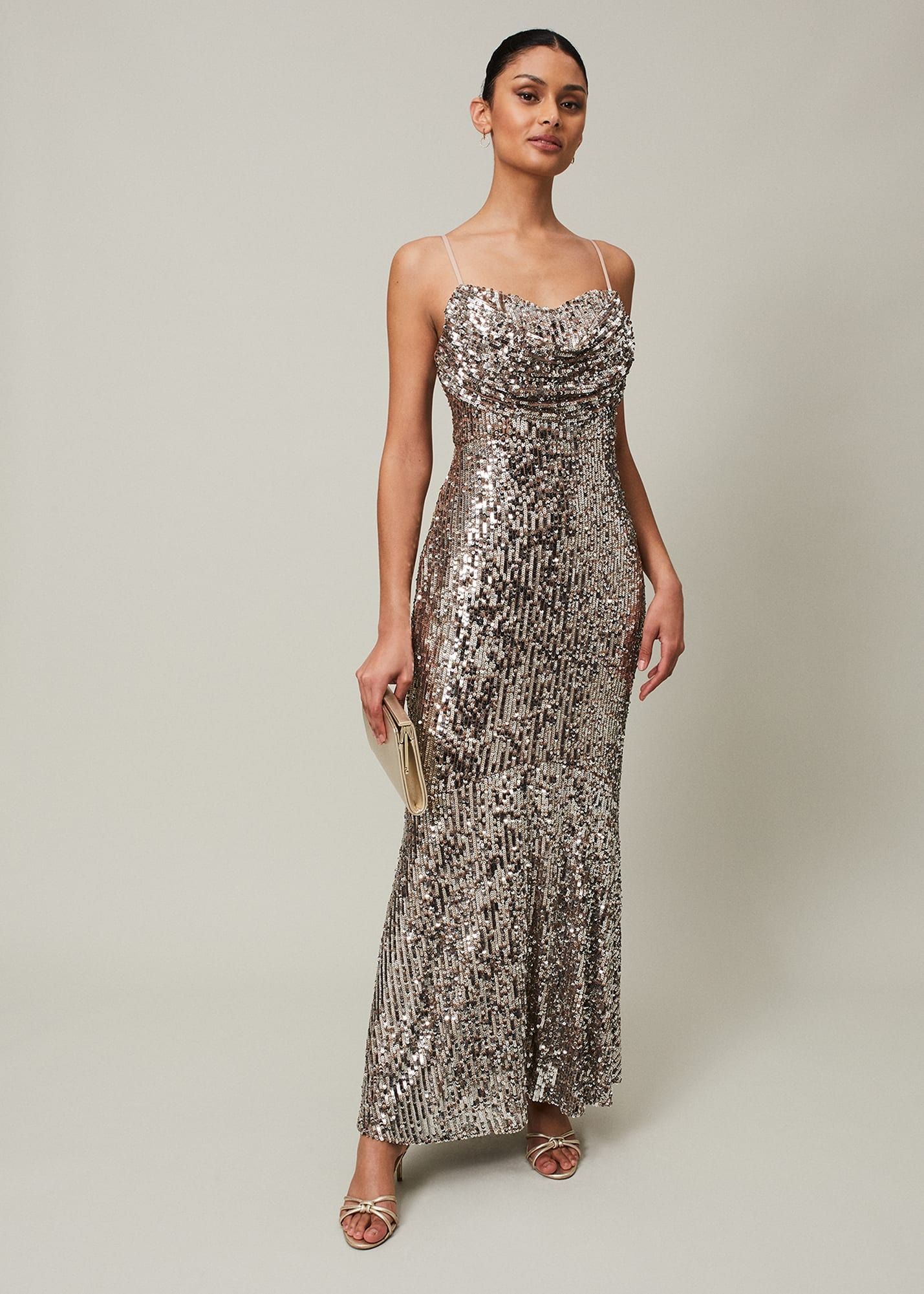 Kendall Jenner's silver maxi is the party dress of our dreams