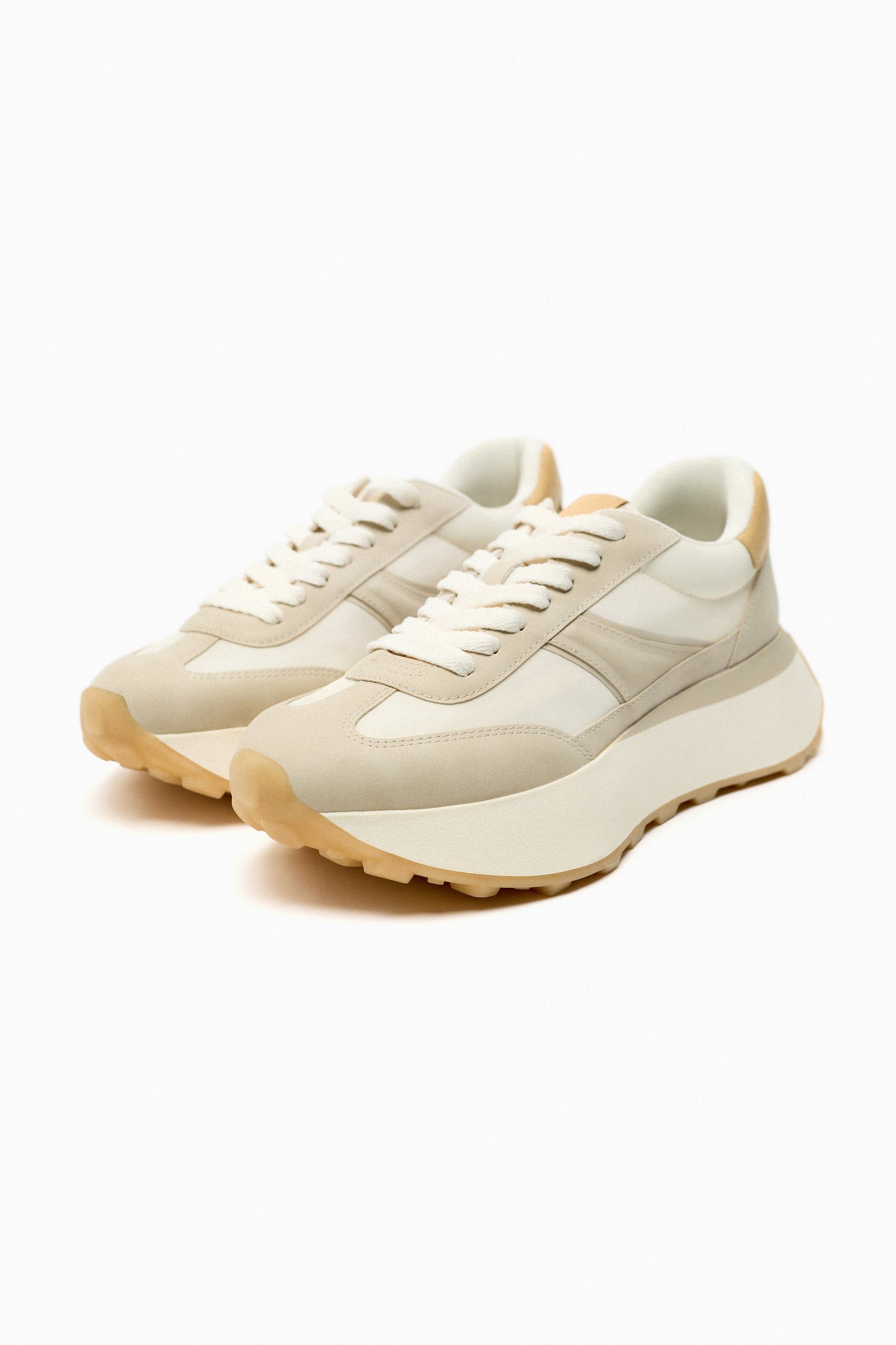 Zapatillas Blancas Zara Rebajas Mujer Calzado ZAPATILLAS