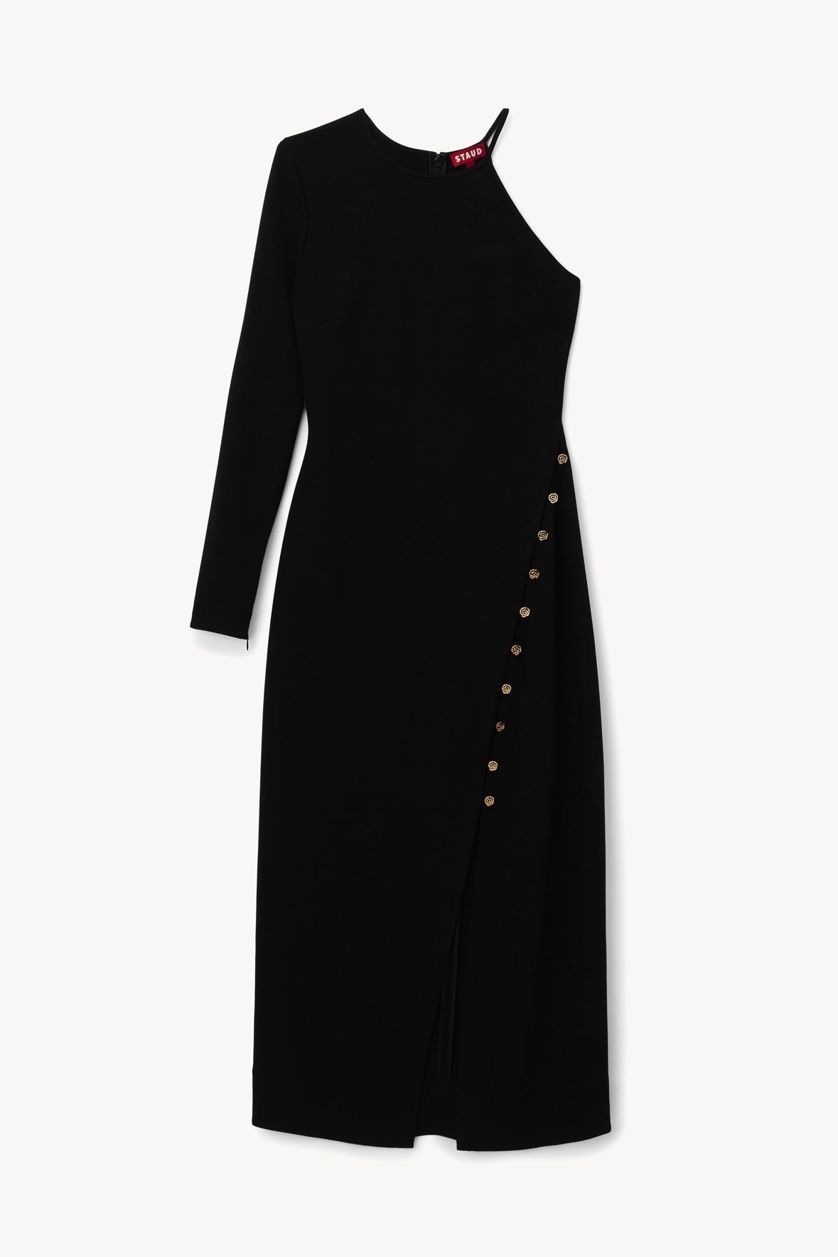 slim fit dress slacks STAUD, Joan Maxi Dress in Navy, Size 00 main image 0