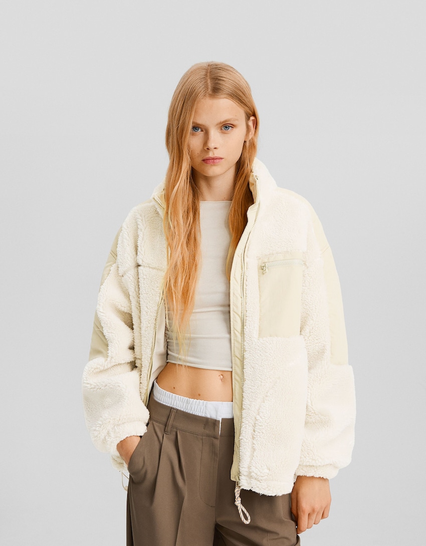 Chamarra Chaqueta Vaquera Larga Bershka 10 Chaquetas De Borreguito