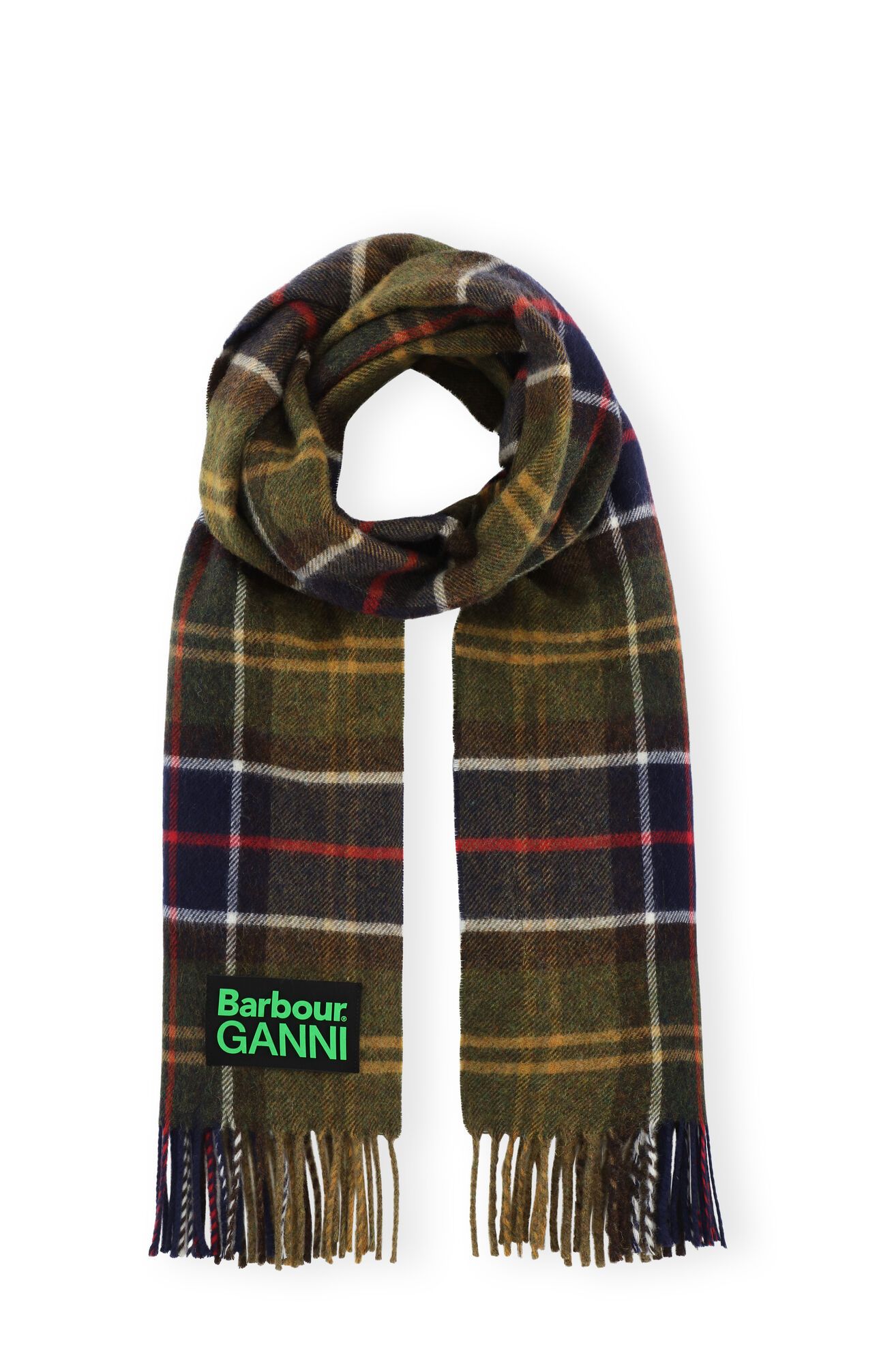 【関税&送料込】Barbour X Ganni Barbour Wool Scarf X Ganni Barbour x GANNI Tartan Wool Scarf | Coggles