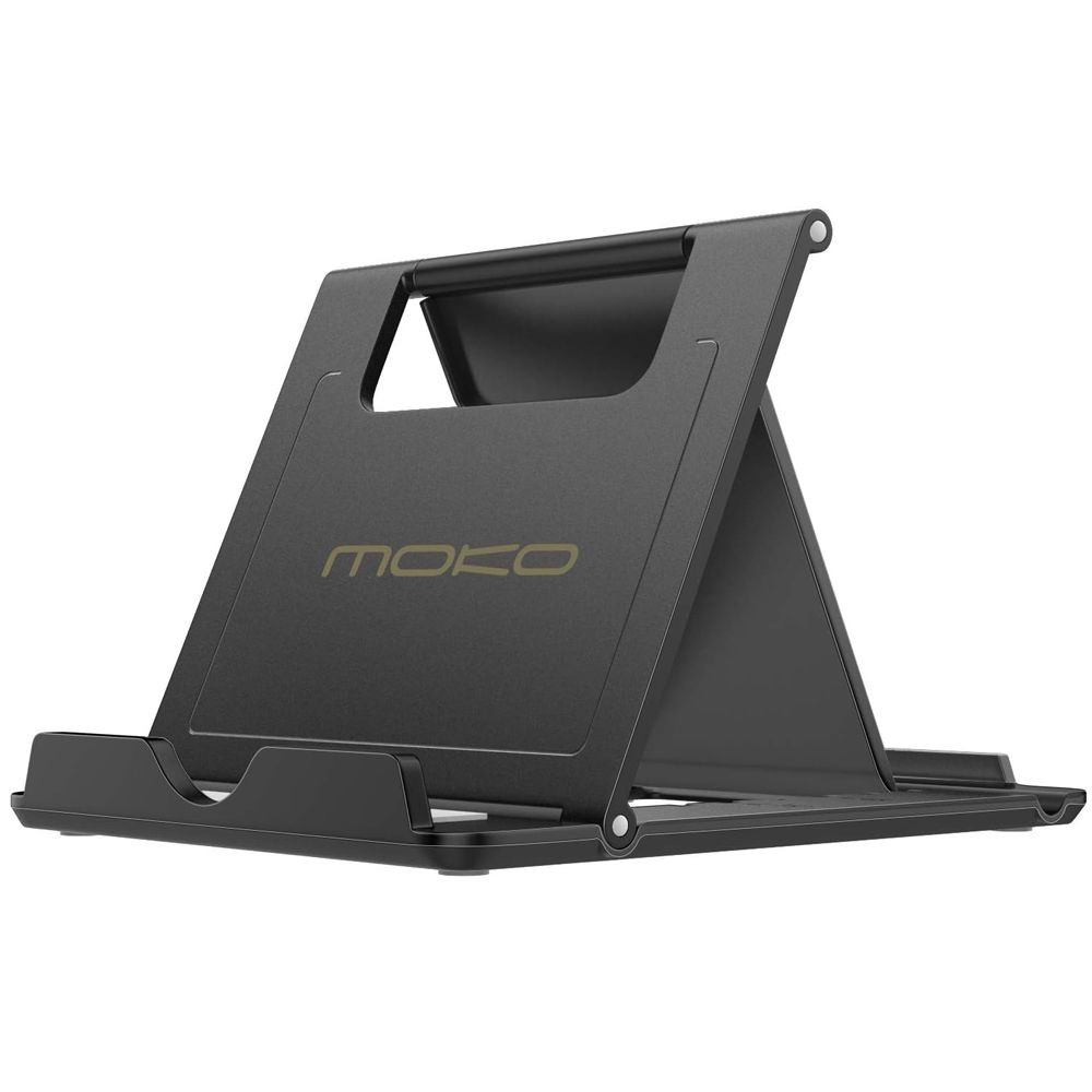 Wireless Gear Folding Desktop Stand For IPad, IPhone, Tablets & EReaders - Universal Black