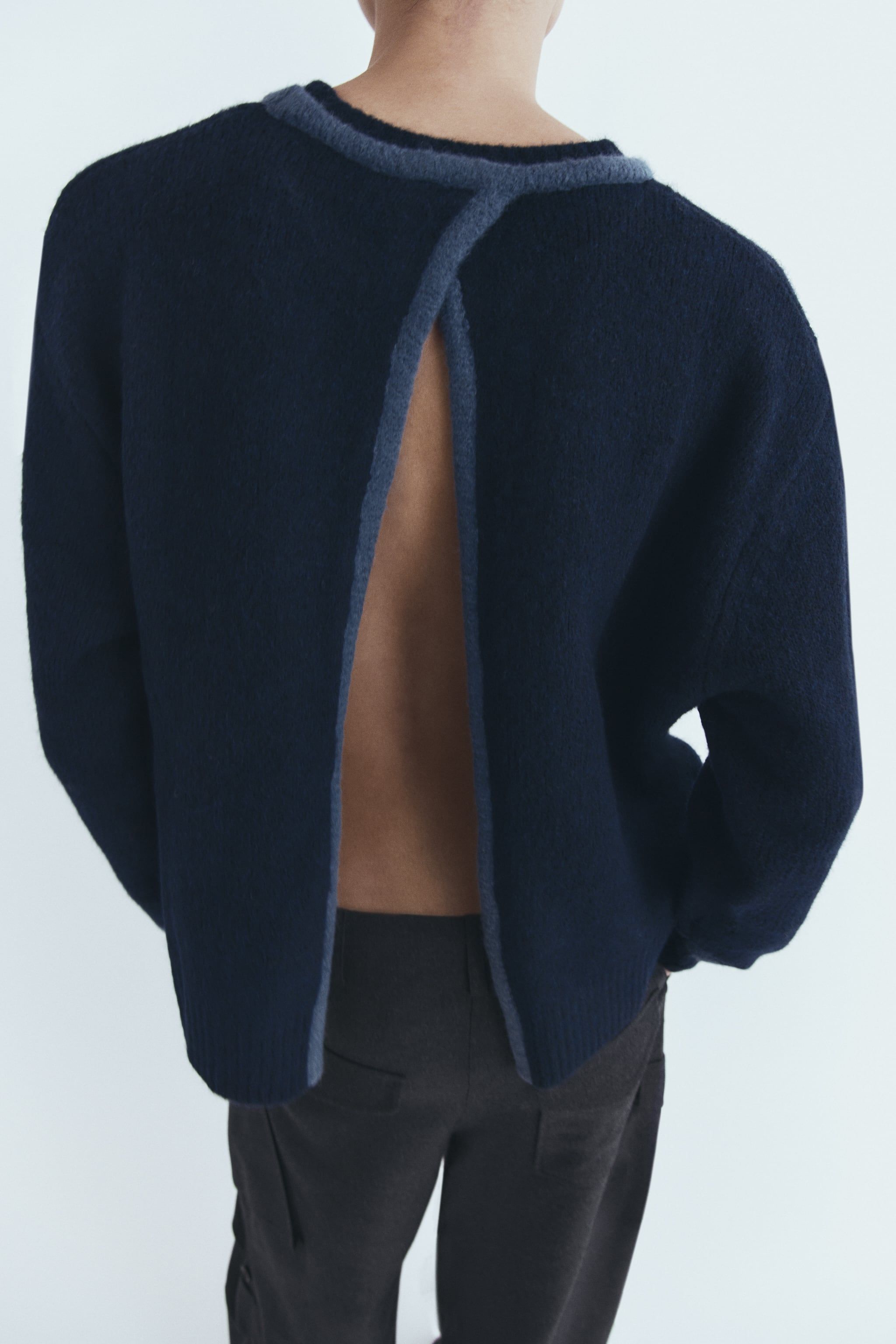 Zara Ropa Espalda Descubierta Vestido Jersey Espalda Abierta Zara