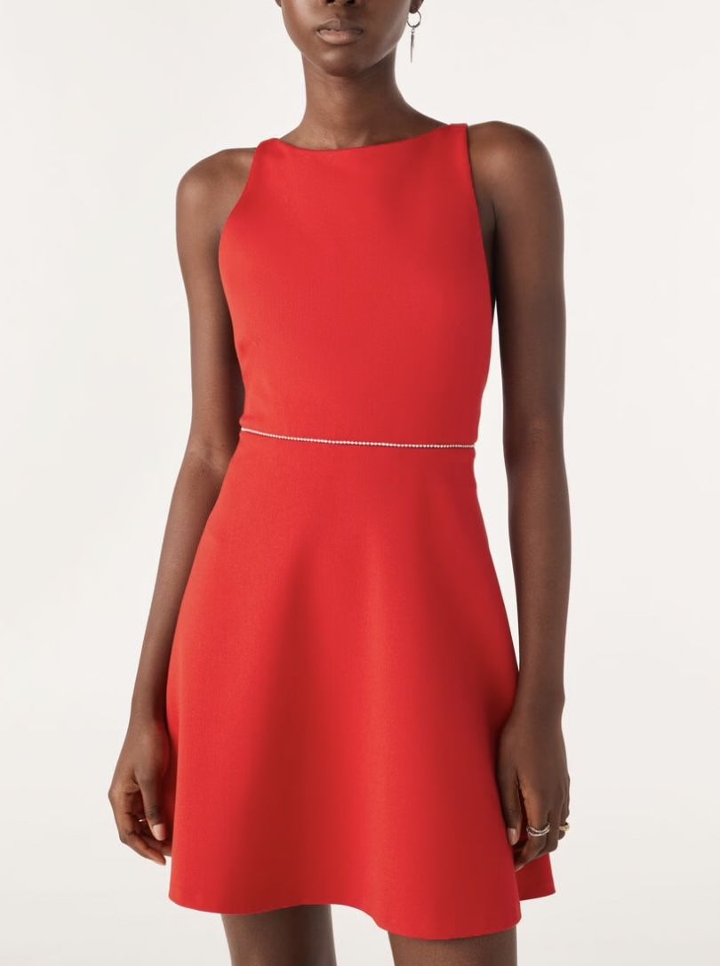 Vestido Rojo Vestido Zara Hombros Descubiertos El Vestido Mini