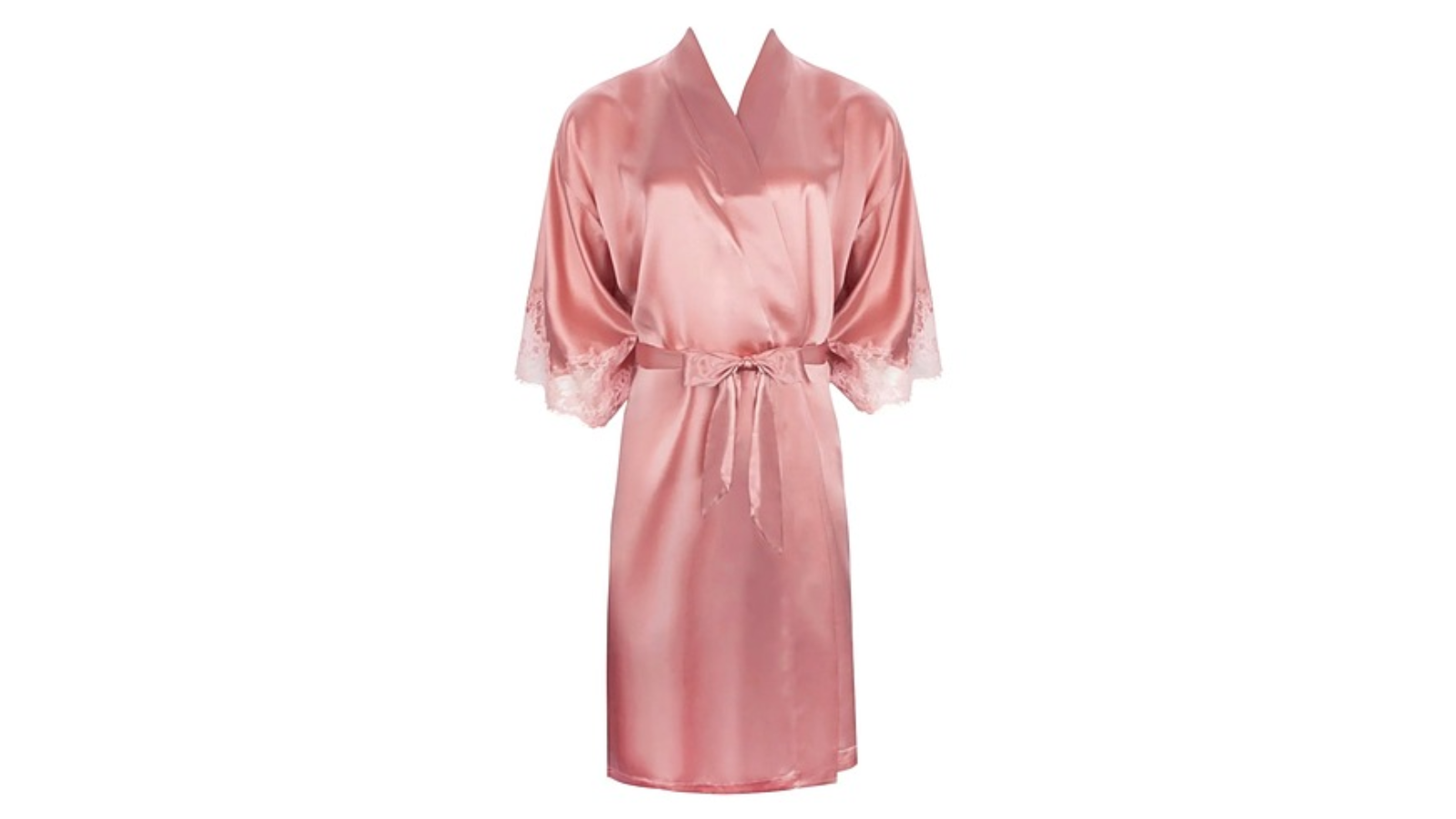RSLOVE Accappatoio Kimono In Raso Per Damigella D'Onore - Vestaglia Sposa Con Ricamo, Taglie S-XXL