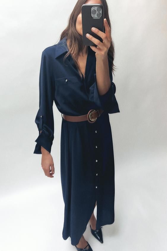 Vestido Midi Zara Azul Vestido Azul Cruzado Zara Vestido Midi