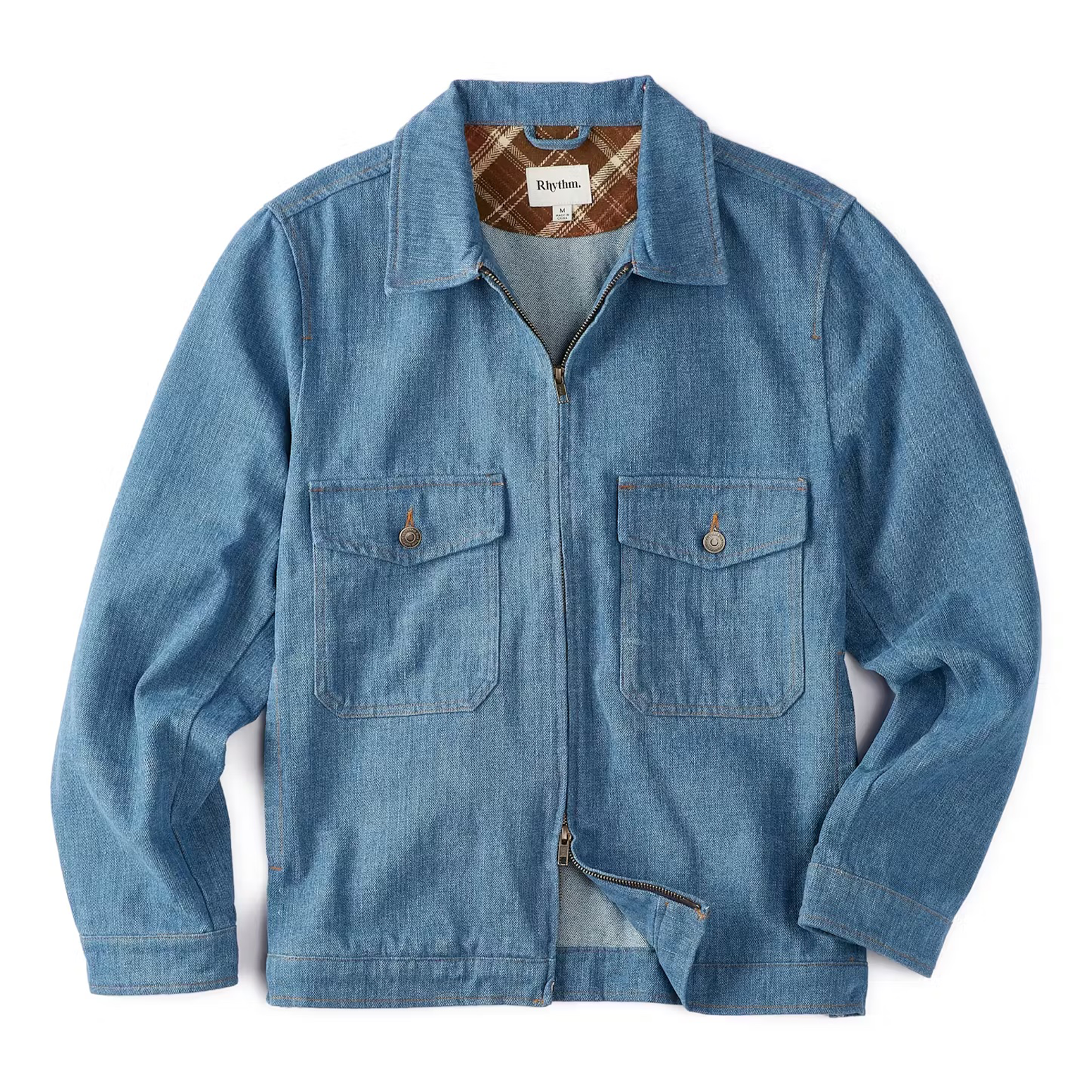 Mens Denim Outdoor Life Denim Shirt Fleece Denim Jacket